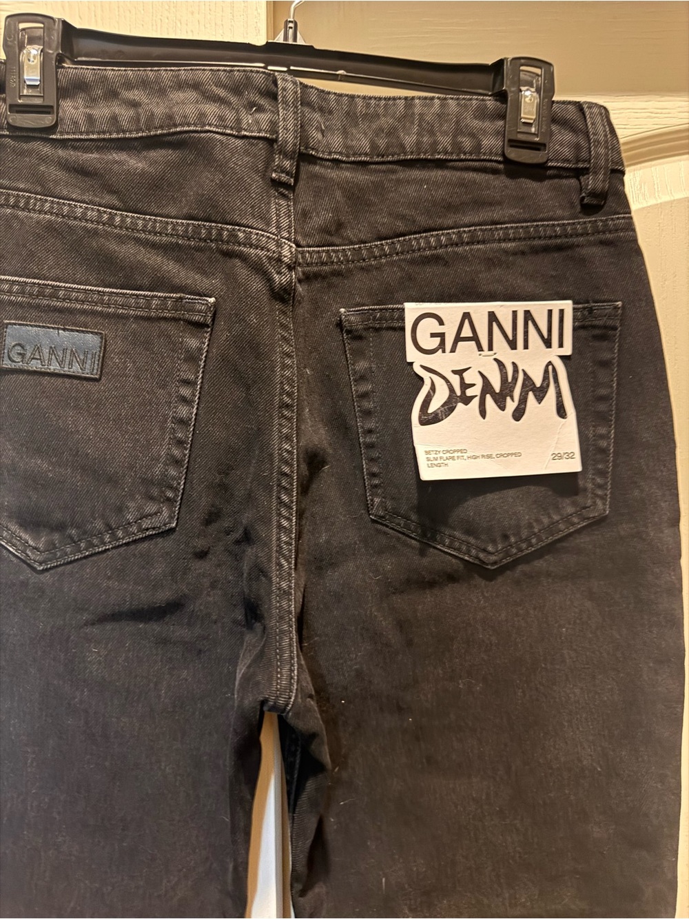 Ganni Men's Black Slim Straight Jeans